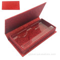 Diamond Eyelash Boxes red eyelash box rectangle glitter lash case Supplier